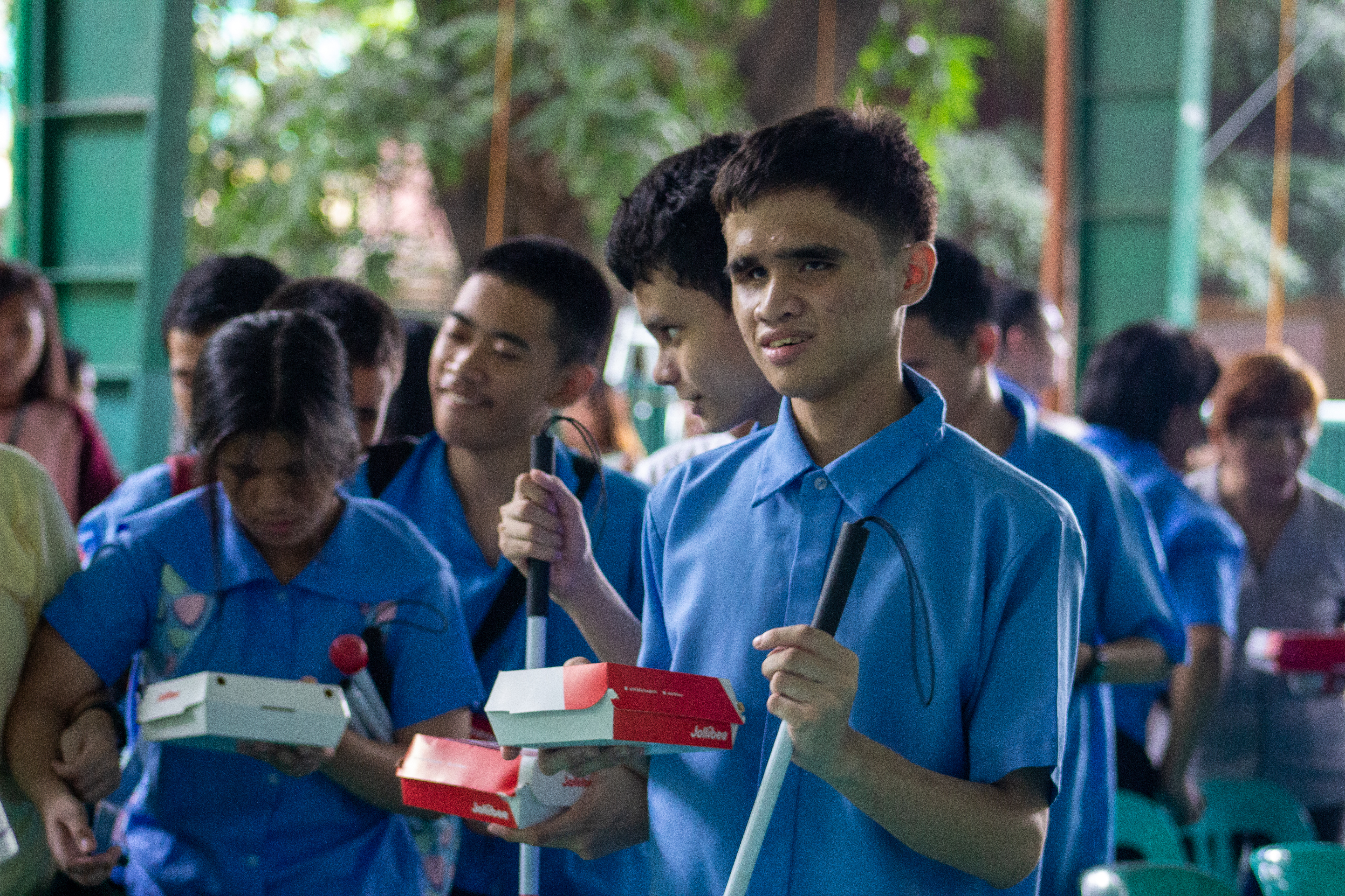 Lunch with the students of Philippine National School for the Blind